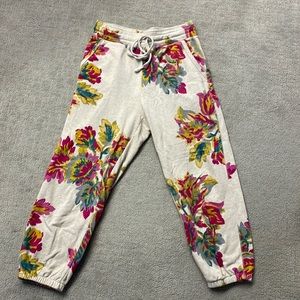Women’s Anthropologie Floral Sweatpants Size M